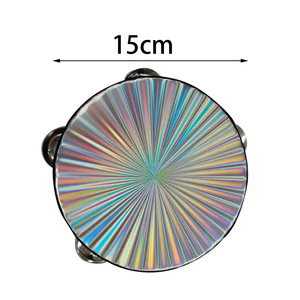 Pandereta Láser de Doble Fila Orff de 6, 8 y 10 Pulgadas, Instrumento Musical Infantil, Acompañamiento de Banda, Percusión de Plástico, Hecho en Shanghái - Product Image 4