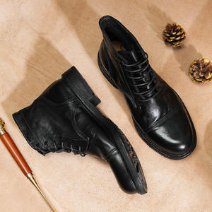 รองเท้าบูทหุ้มข้อผู้ชายสไตล์เรโทรคลาสสิกแฟชั่นปี 2025 กันน้ำ สำหรับฤดูใบไม้ร่วง ฤดูหนาว เดินป่า กิจกรรมกลางแจ้ง ทำงานลำลอง - Product Image 5
