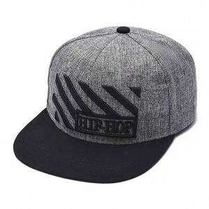 Custom Logo Cotton Letter Embroidered <b>Flat</b> Bill Visor Classic Brim High Top End Trendy Two Tone Style Hip Hop Snapback <b>Hat</b> - Product Image 2