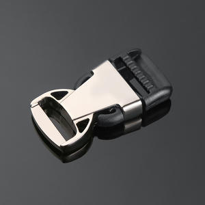 Boucle de verrouillage automatique en métal 20 mm argent/noir, attache réglable pour ceintures, sacs, sacs à dos, accessoires de quincaillerie - Product Image 1