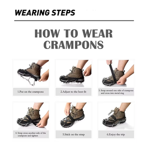 Ghiere Antiscivolo per Ghiaccio e Neve, 18 Denti in Gomma, Antivento Invernali Regolabili - Product Image 6