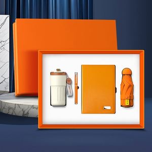 Enterprise Business <b>Gift</b> Box 4-in-1 Customized Leather Notebook+Coffee Cup+Pen+Umbrella <b>Set</b> Luxury Promotion Business <b>Gift</b> <b>Set</b> - Product Image 1