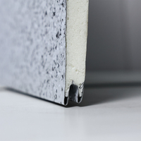 Revêtement métallique décoratif en panneaux sandwich isolés, disponible en plusieurs couleurs, pour maison conteneur pliable.