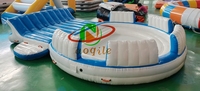 Plateforme flottante gonflable en PVC pour loisirs en plein air, 3,6x3,6m, île aquatique, plateforme sportive, salon aquatique, certifiée CE