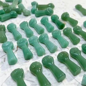 Factory Price Crystal Small Size 3.5cm Carving Polished Green Aventurine Fist For Healing Decoration Gift