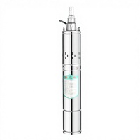 Pompe submersible électrique AC pour puits profond de 3 pouces, 0,5 CV, 0,37 kW, hauteur de refoulement 85 m, en acier, centrifugeuse DC sans balais