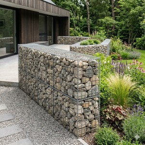 Panier gabion <span class=keywords><strong>en</strong></span> treillis soudé 2x1x1m pour mur <span class=keywords><strong>de</strong></span> soutènement, cage à pierres, clôture <span class=keywords><strong>de</strong></span> jardin et aménagement paysager - Product Image 1