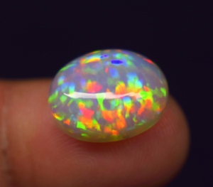 Opale d'Éthiopie naturelle de haute qualité, opale multicolore, cabochon, pierre précieuse non montée - Product Image 3