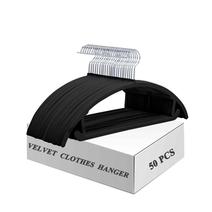 Venta caliente Percha de terciopelo con barra Precio más barato <span class=keywords><strong>Curva</strong></span> Percha flocada - Product Image 2
