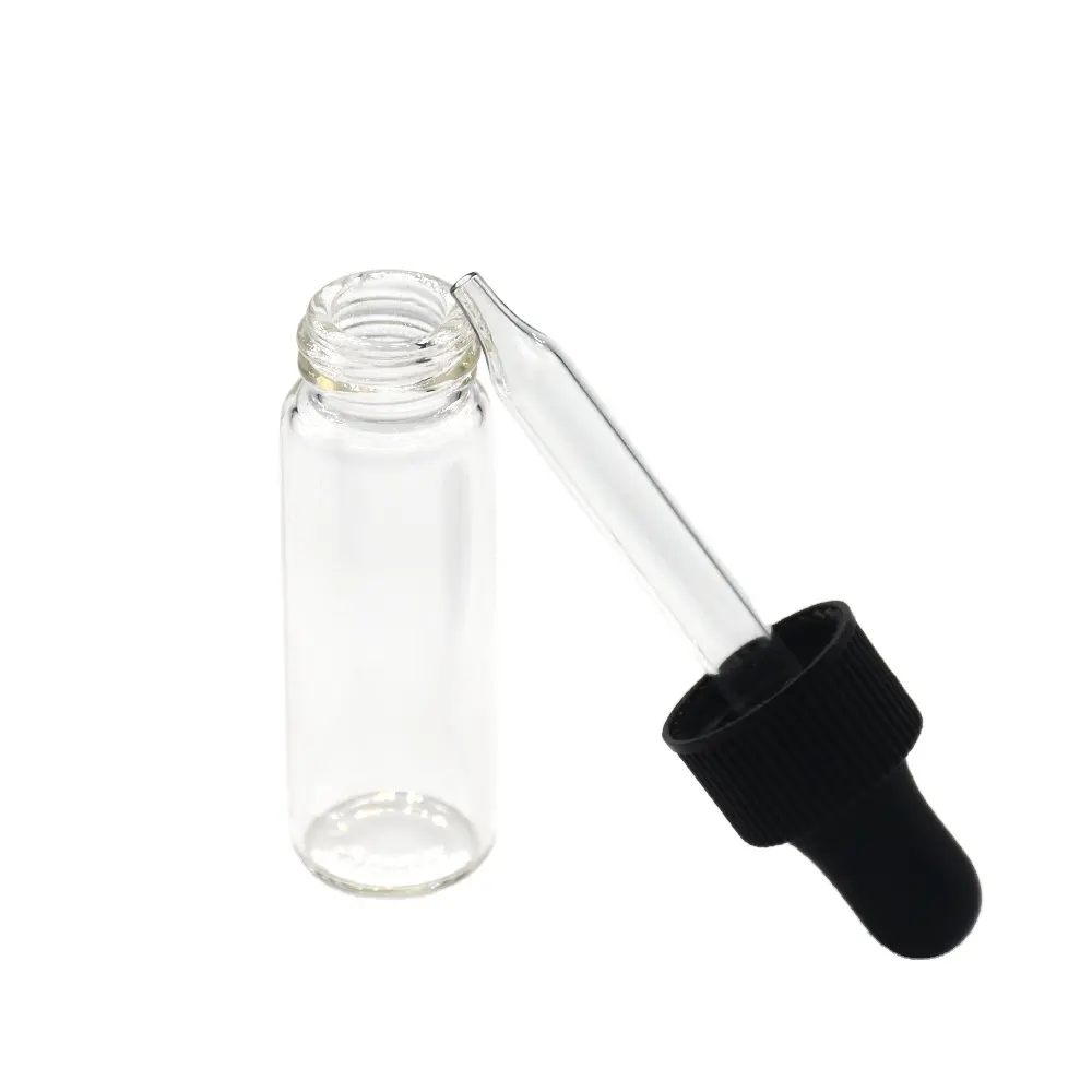 Cosmetic packaging bottle 4ml glass bottle with dropper cap for essential oil use