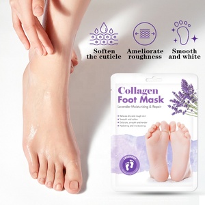 Calcetines Mascarilla para Pies de Lavanda de Marca Blanca con Vitamina C y Glicerina: Hidratantes, Nutritivos, Suavizantes, Iluminadores, para Piel Seca y con Efecto Peeling, Veganos - Product Image 3