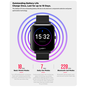 Nuevo diseño de reloj inteligente 2020 Zeblaze <span class=keywords><strong>GTS</strong></span> audífonos-bluetooths deportes reloj de fitness - Product Image 5