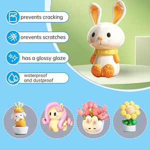 50ml 100mL Barniz de <span class=keywords><strong>arcilla</strong></span> seco al aire Acabado mate brillante Pinturas acrílicas impermeables y resistentes a los arañazos <span class=keywords><strong>para</strong></span> cerámica artesanal - Product Image 3