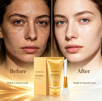 Masque Gel Nuit ODM/OEM aux Herbes, Acide Kojique et Curcuma, Vitamine C, Éclaircit le Teint, Protège la Peau, Soulage le Stress