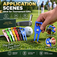 Alat Golf Kemasan Khusus dengan Kotak Hadiah, Kantong, Kartu Retail, Merchandise Promosi Turnamen/Acara, Alat Divot Golf