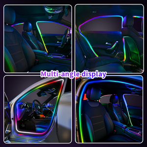 RGB <span class=keywords><strong>LED</strong></span> Bầu Không Khí Ánh Sáng Cho Xe Nội Thất Môi Trường Xung Quanh Ánh Sáng Cửa Khung Cửa Sổ Vô Hình Ma Thuật Màu Sắc Tự Động Chiếu Sáng Nội Thất - Product Image 3