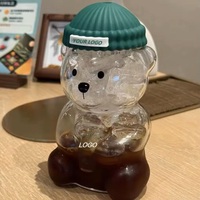 Tazas de vidrio con tapa y pajita, con logotipo personalizado, diseño de fresa 2026, gorra de béisbol, oso de peluche de fútbol, taza de café, para regalo