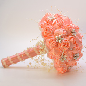 Nouveau bouquet de mariage, bouquet de fleurs, bouquet de mariée avec strass, rose artificielle pour la décoration de mariage et de la maison - Product Image 6