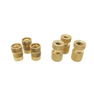 Hot Selling High Quality Manufacture Customized Injection Molded Brass Insert Thread Knurled Inserts Nuts Brass Nuts