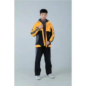 Spring autumn high school uniform Sports Wear 100% cotton Outdoor Jacket and pant tracksuit