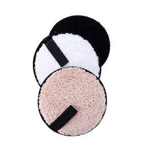 Tampon rond OEM pour démaquiller, outil de nettoyage du visage, avec éponge en <span class=keywords><strong>microfibre</strong></span> lavable, 1 pièce - Product Image 3