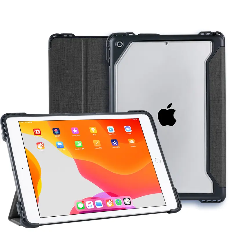 Smart Shockproof Kids Folio PU Leather Cover Tablet Cases para iPad 7 Geração Tablet Case