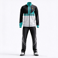 Ensemble de survêtement sportif personnalisé en polyester et coton léger avec fermeture éclair pour équipes et clubs – Commandes en gros