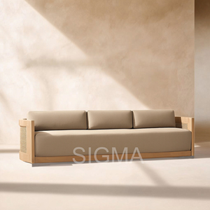 Set di Mobili da Giardino in Legno di Teak Massiccio di Alta Qualità, Tavolo e Sedie per Villa e Resort di Lusso - Product Image 6