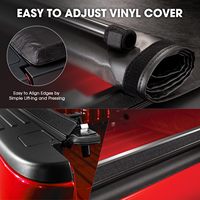 Bâche de benne enroulable en vinyle souple DNA Motoring TTC-RU-005 compatible avec les modèles F-250, F-350, F-450 Super Duty 6.5Ft Fleetside Bed Side de 1999 à 2016