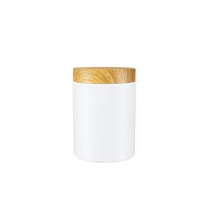 Vente Chaude <span class=keywords><strong>Pot</strong></span> en Plastique 100ml 200ml 250ml 150ml 500ml avec Couvercle en Bois, Récipient Transparent Vide pour Crème Cosmétique Visage et Poudre - Product Image 3