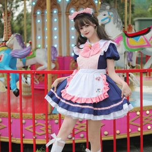 Cafe Maid Outfit Cosplay Princess Dress Women's Role-Playing Costume Plus Size Spring 2023 Polyester Fiber - Product Image 3