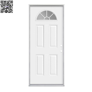 <span class=keywords><strong>Porte</strong></span> extérieure pré-encadrée en acier ignifugé <span class=keywords><strong>de</strong></span> 32 pouces x 80 pouces, à 6 panneaux, à ouverture vers la droite, apprêtée, avec cadre en acier - Product Image 2