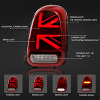Mini Cooper 2017-2020 luces traseras LED para coche nueva lámpara trasera de giro secuencial para BMW Mini Countryman F60 12V luz trasera de voltaje