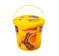 Iml contenants à biscuits ronds en plastique jetables de 5,2 L avec poignée injection pp récipient à biscuits de 125 gallons seau à fissure