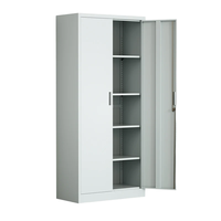 Armoire de classement métallique moderne noire à 2 portes pour bureau |   Armoire de rangement en acier avec étagères réglables |   Casier scolaire étanche
