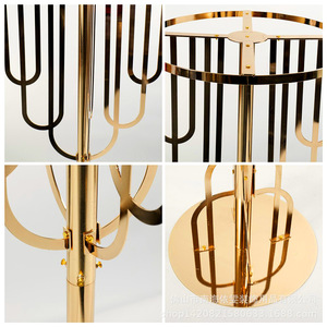 LANJO Geometric flower stand display Gold Flower Rack Wedding <b>Table</b> Centerpiece for Wedding Party Dinner <b>Table</b> - Product Image 5