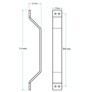 WEKIS BSCI OEM Factory Moderno Juego de Herrajes Empotrados para Puerta Corredera de Granero de 12 pulgadas, Diseño de Placa Trasera Plana, Negro Satinado, con Tirador - Product Image 4