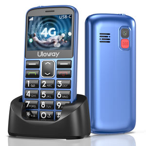 Téléphone 4G LTE pour seniors avec grande batterie, double carte SIM, appareil photo, radio FM, bouton SOS, prise en charge de l'espagnol, design à clapet, station de charge - Product Image 2