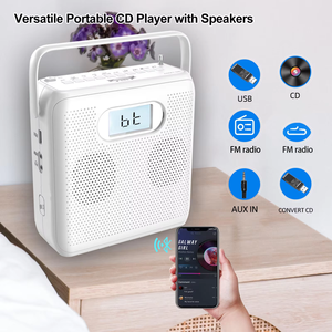 Radio FM portable rechargeable personnalisée en usine avec fente USB, écran LCD, appareil audio éducatif, haut-parleur stéréo de voyage, Bluetooth, couleur blanche - Product Image 6