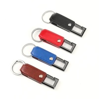 Flashdisk 2.0, gantungan kunci kulit USB Flash Drive 8GB 16GB 32GB jumlah besar stik memori USB 64GB 128GB