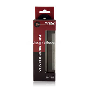 Ensemble de nettoyage de disques vinyles GK-R03 noir, prix le plus bas, poignée ABS de haute qualité, brosse en velours pour disques et petite brosse - Product Image 1