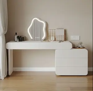 Hot Selling Nieuwe Moderne Eenvoudige Crèmestijl Slaapkamer Kleine Kaptafel Marmeren Dressoirs