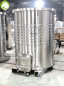 Cuve de fermentation à ouverture supérieure pour vin rouge de 2500 L, en acier inoxydable, avec chemise de refroidissement et poche pour chariot élévateur - Product Image 5