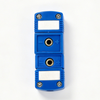 Connecteur Thermocouple Mini Type T Mâle-Femelle en Plastique Bleu, Adaptateur de Prise Thermique pour Calibrage de Température