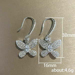 Orecchini Pendenti a Fiocco e Farfalla per Donne, Accessorio Semplice per Uso Quotidiano, Gioiello di Moda - Product Image 3