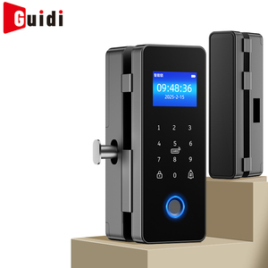 Serrure <span class=keywords><strong>de</strong></span> contrôle d'accès intelligente pour porte vitrée sans cadre avec application Wi-Fi, prise en charge cloud, étanche, déverrouillage par empreinte digitale, carte et <span class=keywords><strong>mot</strong></span> <span class=keywords><strong>de</strong></span> <span class=keywords><strong>passe</strong></span> - Product Image 2
