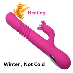 Popular Thrusting Rotation Heating Tongue Licking Rabbit Vibrator Clitoral <strong>Plastic</strong> Penis <strong>Dildo</strong> Vibrator Sex Toys for Woman - Product Image 2