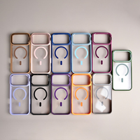 Coques de Téléphone Transparente JOYPORODO B029 en Gros pour iPhone 13 14 15 16 17 Pro Max, Étui Arrière Magnétique Protecteur