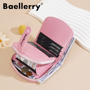 กระเป๋าใส่เหรียญขนาดเล็กสำหรับผู้หญิง Baellerry ลายไดโนเสาร์สีชมพู กระเป๋าซิปสำหรับใช้ในชีวิตประจำวัน - Product Image 2