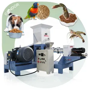 Linha de produtos de pelotas para cães e gatos, alimentos para aves, camarão, aço, processamento elétrico, máquina de fazer alimentos para aves
